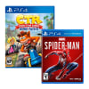 Juego PS4 Crash Team Racing Nitro Fueled + Marvel Spiderman1