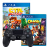 Mando PS4 Dualshock 4 Negro + Juego PS4 Crash Nitro + Crash Bandicoot1