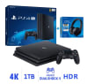 Consola PS4 Pro 1TB 4K + Audífonos Gold Wireless Fortnite Neo Versa1