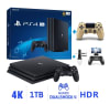 Consola PS4 Pro 1TB 4K + Mando Oro Gold + Soporte de Celular1