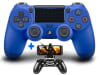 Mando PS4 Azul V2 Compatible Soporte de Celular Cable3