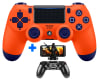 Mando PS4 Naranja V2 Compatible Soporte de Celular Cable2