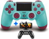 Mando PS4 Turquesa V2 Compatible Soporte de Celular Cable3