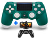 Mando PS4 Verde Alpino V2 Compatible Soporte de Celular Cable3