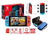 Consola Nintendo Switch Batería + Estuche Carbón Azul + Case + Mica1