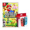 Mando Nintendo Switch Joy Con Red & Blue + Super Mario Bros U Deluxe1