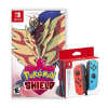 Mando Nintendo Switch Joy Con Neon Red & Blue + Pokémon Escudo Shield1
