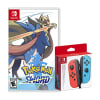 Mando Nintendo Switch Joy Con Neon Red & Blue + Pokémon Espada Sword1