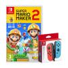 Mando Nintendo Switch Joy Con Neon Red & Blue + Super Mario Maker 21