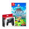 Mando Nintendo Switch Pro Controller + The Legend of Zelda Links Awake1