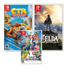Pack Juegos Nintendo Switch Crash Nitro + Zelda + Super Smash Bross1