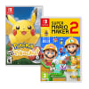 Juego Nintendo Switch Pokémon Lets Go Pikachu + Super Mario Maker 21
