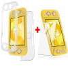 Pack Case y Mica de Vidrio para Nintendo Switch Lite Transparente Kjh4