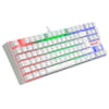 Teclado Gamer Mecánico Redragon Kumara Blanco Rainbow Español Switch Rojo K552W-KR1