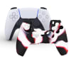 Funda para Mando PS5 Dualsense Blanco Negro Rojo Flameado1