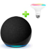 Pack Echo Dot 5ta Gen Parlante Alexa Negro + Foco Led Teros 13W Multicolor TE-9106RGB1