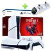 Pack Consola PS5 Slim Spiderman 2 Lector 1TB + Estación de Carga LED para Mando PS51