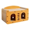Casa Rascador para Gatos Doble Puerta Cartón y Madera 53x26x30 cm Mod. C1