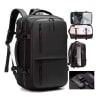 Mochila de Viaje Impermeable 180° Oxford con Clave TSA Ancho Ajustable Negro Mod. A1