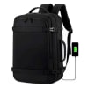 Mochila de Viaje Impermeable Ancho Ajustable Poliéster con Puerto USB Negro Mod. C1