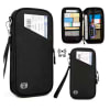 Estuche Organizador Documentos de Viaje RFID con Sujetador Impermeable Negro RD1