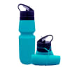 Botella de Agua Plegable Tomatodo 700ml para Viaje Silicon Turquesa1