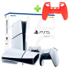 Pack Consola PS5 Slim con Lector 1TB + Funda para Mando PS5 Rojo1