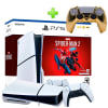 Pack Consola PS5 Slim Spiderman 2 Lector 1TB + Case para Mando PS5 Dorado Rígido1