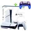 Pack Consola PS5 Slim con Lector 1TB + Case para Mando PS5 Azul/Morado Rígido1