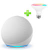 Pack Echo Dot 5ta Gen Parlante Alexa Blanco + Foco Led Teros 13W Multicolor TE-9106RGB1