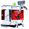 Pack Consola PS5 Slim Spiderman 2 Lector 1TB + Soporte de Celular para Mando PS51