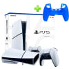 Pack Consola PS5 Slim con Lector 1TB + Funda para Mando PS5 Azul1