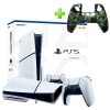 Pack Consola PS5 Slim con Lector 1TB + Funda para Mando PS5 Verde Camuflado1