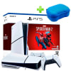 Pack Consola PS5 Slim Spiderman 2 Lector 1TB + Estuche para Mando PS5 Azul1