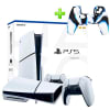 Pack Consola PS5 Slim con Lector 1TB + Funda para Mando PS5 Blanco / Negro / Azul Flameado1
