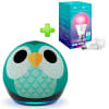 Pack Echo Dot Niños 5ta Gen Parlante Alexa Verde + Foco Led TP-Link 60W Multicolor KL1351
