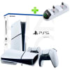 Pack Consola PS5 Slim con Lector 1TB + Estación de Carga LED para Mando PS51