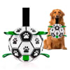 Pelota para Perros de Nylon con Tiras Verde1