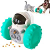 Juguete para Perros Robot Dispensador Balancín con Llantas Turquesa1