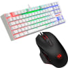 Pack Teclado Redragon Kumara Blanco Rain ESP Switch Rojo K552W-KR + Mouse Gainer M6101
