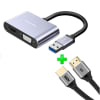 Pack Adaptador USB 3.0 a HDMI, VGA, Cable HDMI 2.11