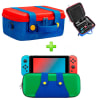 Pack Maleta para Nintendo Switch y Oled Rojo/Azul + Estuche Luigi Verde/Azul1