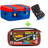 Pack Maleta para Nintendo Switch y Oled Rojo/Azul + Estuche Mario Kart1
