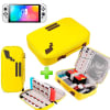Pack Maleta para Nintendo Switch Oled Pikachu Amarillo + Estuche Amarillo + Mica Oled1