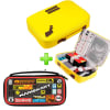 Pack Maleta para Nintendo Switch y Oled Pikachu Amarillo + Estuche Mario Kart1