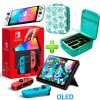 Pack Consola Nintendo Switch OLED Neón + Maleta Verde Animal Crossing + Mica Vidrio1