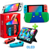 Pack Consola Nintendo Switch OLED Neón + Estuche VerdeAzul + Mica Vidrio1
