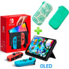 Pack Consola Nintendo Switch OLED Neón + Estuche Verde OscuroBlanco1