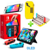 Pack Consola Nintendo Switch OLED Neón + Estuche Pikachu Amarillo + Mica Vidrio1