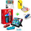 Pack Consola Nintendo Switch OLED Neón + Estuche Pikachu Amarillo + Case Transparente + Mica Vidrio1